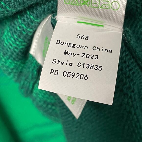 Lilly Pulitzer Tatum Ombre Cardigan Evergreen Marled Green Fringe Trim Large - Picture 8 of 8